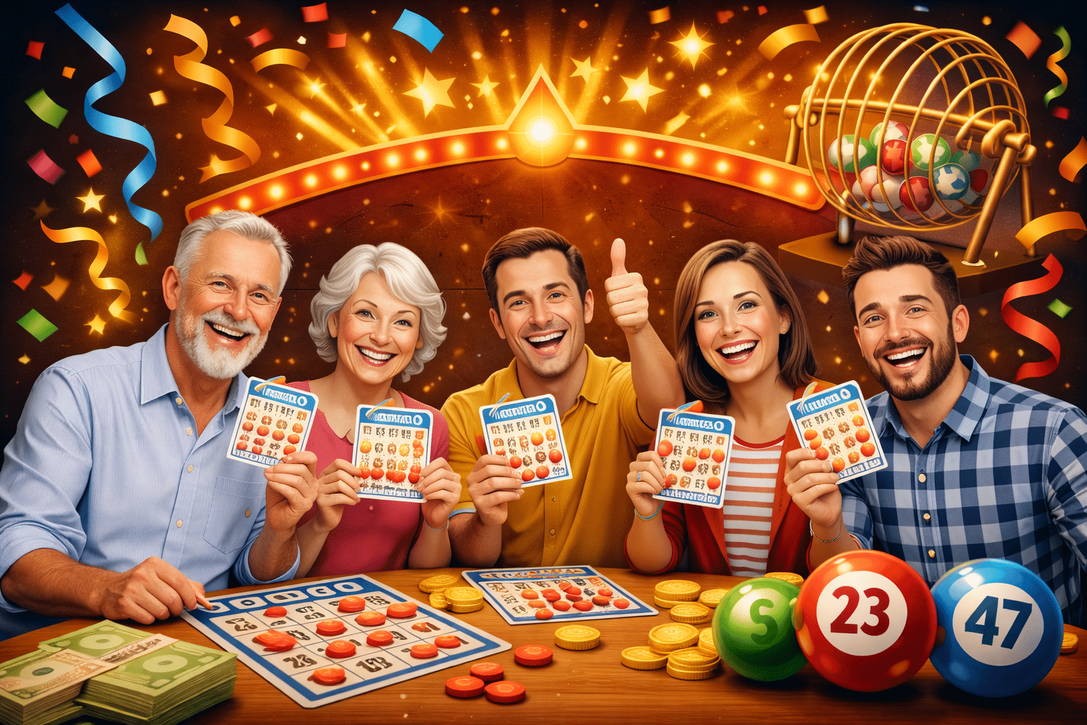 Bingo Spaß mit Freunden und Familie